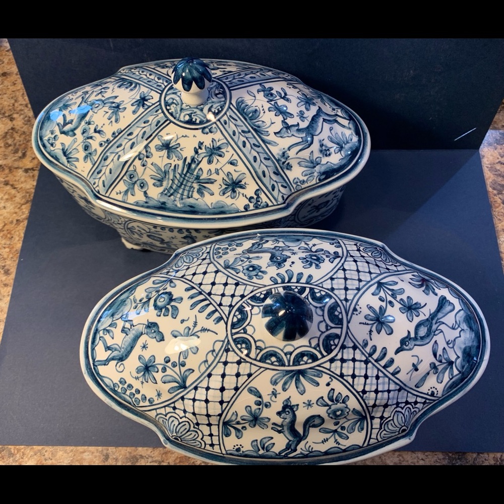 Rare Hand Painted Coimbra Porcelain Portugal